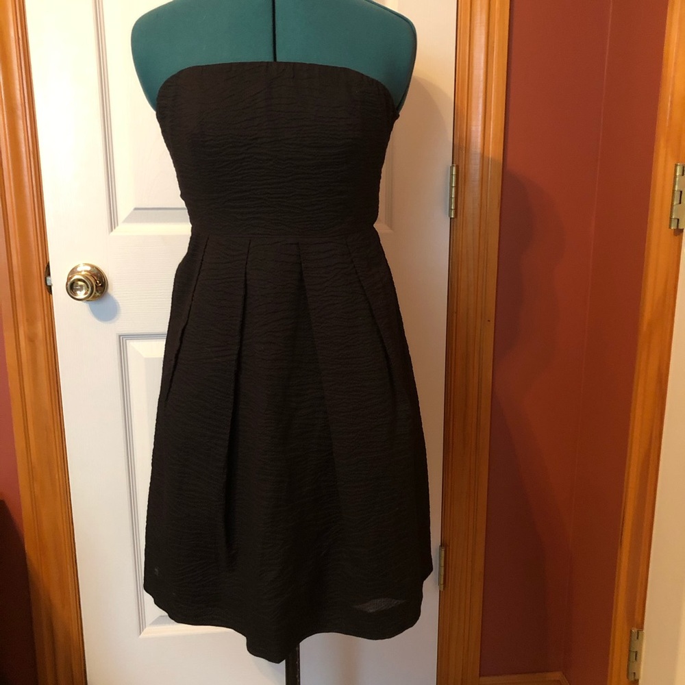 Strapless J Crew black summer dress